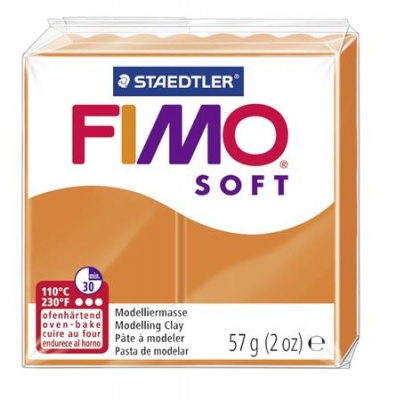 Modelovacia hmota, 57 g, polymérová, FIMO "Soft", mandarinková