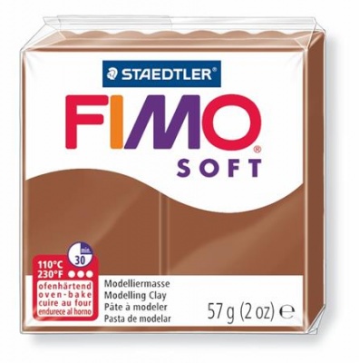 Modelovacia hmota, 57 g, polymérová, FIMO "Soft", karamelová