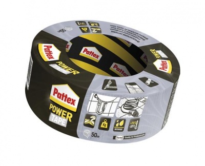 Lepiaca páska, 50 mm x 50 m, HENKEL "Pattex Power Tape", strieborná