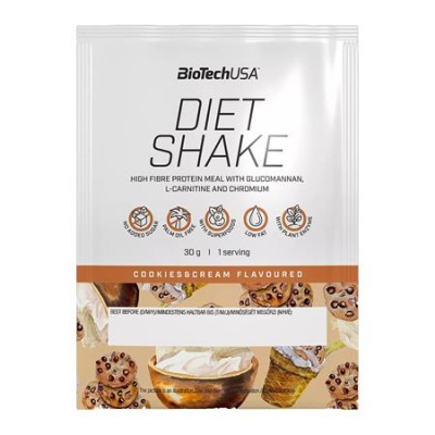 Srvátkový nápoj v prášku, 30g, BIOTECH USA "Diet Shake", cookies&cream