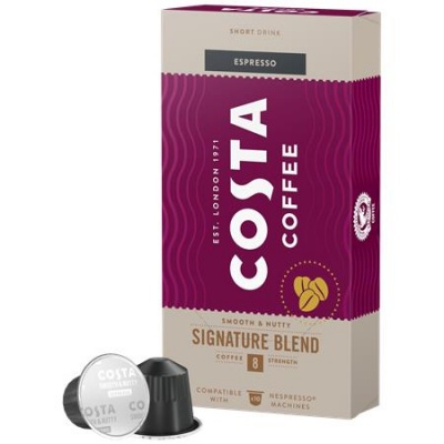 Kávové kapsule, kompatibilné s Nespresso®, 10 ks, COSTA, "Signature Blend Espresso"