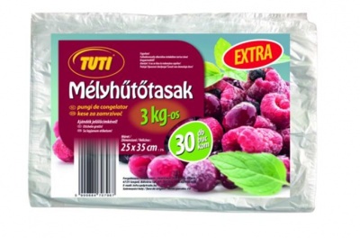 Vrecká do mrazničky, 3 kg, 30 ks, TUTI "Extra"