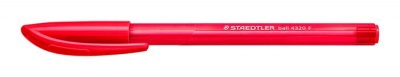 Guľôčkové pero, 0,3 mm, kužeľový hrot, STAEDTLER "Ball", červené