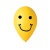 Balón, 30 cm, smiley, žltý